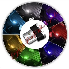 1x USB LED Mini Car Light Neon Atmosphere Ambient Bright Lamp Light Accessories