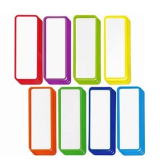 32pcs Magnetic Dry Erase Labels,Reusable 4 x 2inch, Color Border