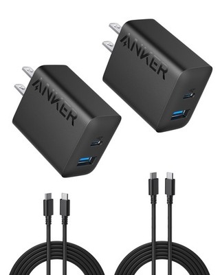 Anker iPhone 17/16 Charger 2 Pack 20W Fast USB C Charger Block for iPhone 16/16