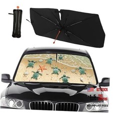 Sea Turtles Car Windshield Sun Shade Umbrella Automotive Windshield Sunshade