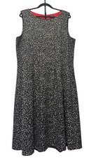 Halston Women's Animal Print Black and White Sleeveless Dress Sz 20W/20M/20F 