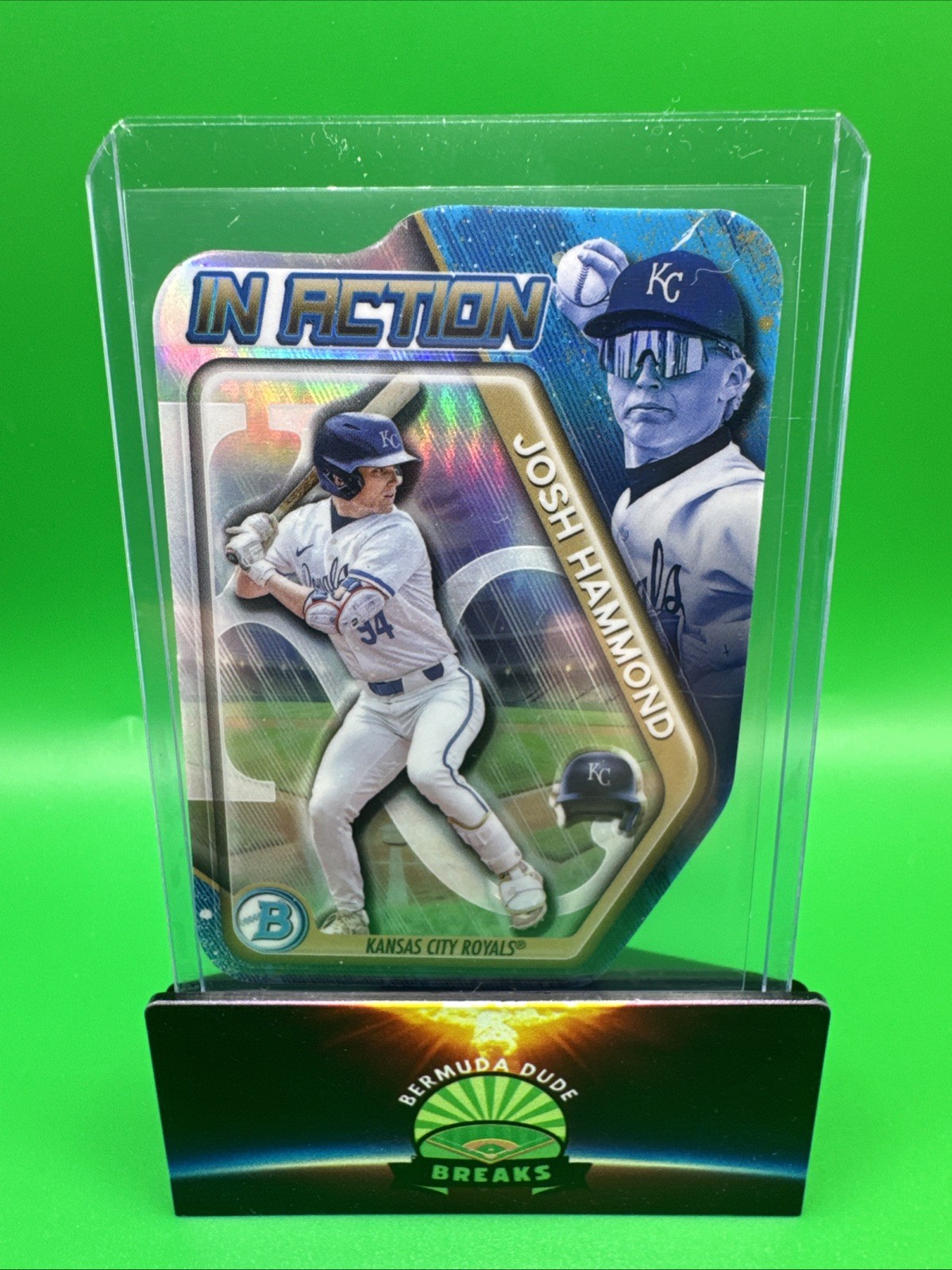 2025 MLB Bowman Chrome Draft Josh Hammond IN ACTION 1st Year Rookie Card