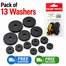 Assorted Tap Washers 5x 1/2" 5x 3/4" 3x 3/8" Replacement Bath/Sink Rubber Washer