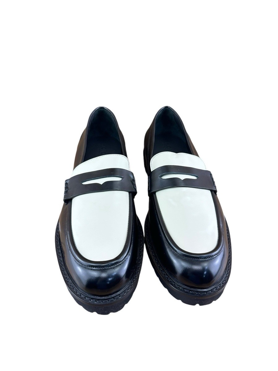 KOIO Arezzo Black and White Penny Loafers Men’s Size 10 New without Box koio-loafers-8-black-regular-  main image 3