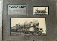 ANSALDO CATALOGO LOCOMOTIVE A VAPORE 1920 ORIGINALE WWI REGIO ESERCITO