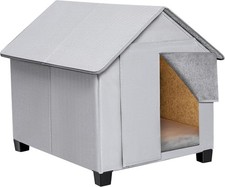 Outdoor Dog House Elevated Foldable Dog Cave Bed W/ Removable Plush Mat Medium