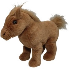 Großes braunes Pferd, stehend Plüschfigur 35cm Gebraucht