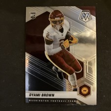 2021 Panini Mosaic Dyami Brown Washington Commanders Rookie Card RC #323. rookie card picture