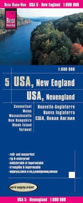 World Mapping Project USA 05 Neuengland 1 : 600 000 Rump (Land-)Karte 2 S. 2017
