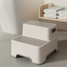 Portable Two Step Stool Anti Slip Bathroom Sink Plastic Step Kids Toilet Helpers