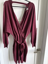 Madison Grey Women s Burgundy Knit Wrap Sweat...