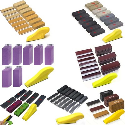 30*93mm Sandpaper kit Self-Adhesive Woodwork Sanding Polishing Pad Manual Tray