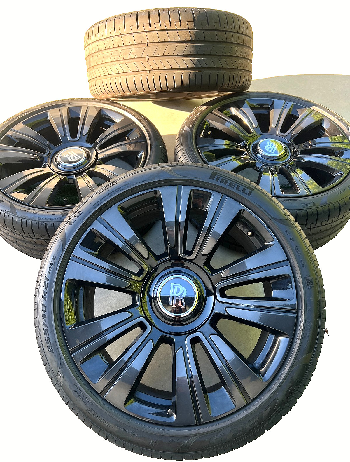 Rolls-Royce Ghost OEM 21” Black Genuine Factory Rims w/ Pirelli P Zero
