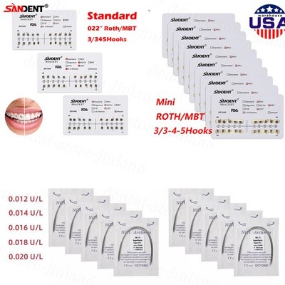 Dental Orthodontic Metal Brackets Braces/Super Elastic Niti Arch Wires po