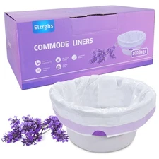 Commode Liners for Bedside Commode, Commode Toilet,Portable Toilet,100 Count ...