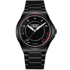 Orologio da Polso Nero in Acciaio con Contagiri Audi S Virtual Cockpit Sport