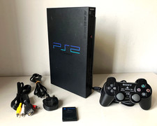 Sony Black PlayStation 2 Console & Official Controller - Plays PS1 & PS2 games