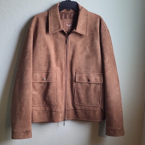 EMPORIO E.G.A Men's Brown Suede Jacket Size XL - Picture 10 of 11