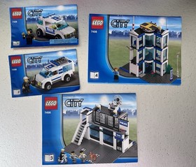Lego Set City Police Station #7498 w/ Minifigs & Manuals ~ Complete