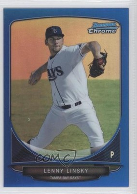 2013 Bowman Prospects Chrome Blue Refractor 66/250 Lenny Linsky #BCP68 sh7