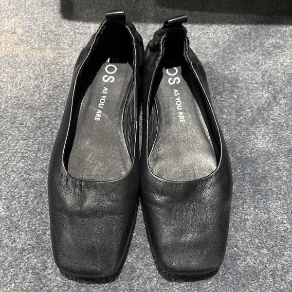 EOS As You Are Ballet Soft Black Leather Flats Size 37