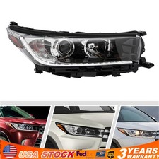 Right Side Headlight w/ LED DRL Projector For 2017 2018 2019 Toyota Highlander