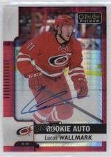 2017-18 O-Pee-Chee Platinum Rookie Autos Red Prism 46/50 Lucas Wallmark Auto 0c6