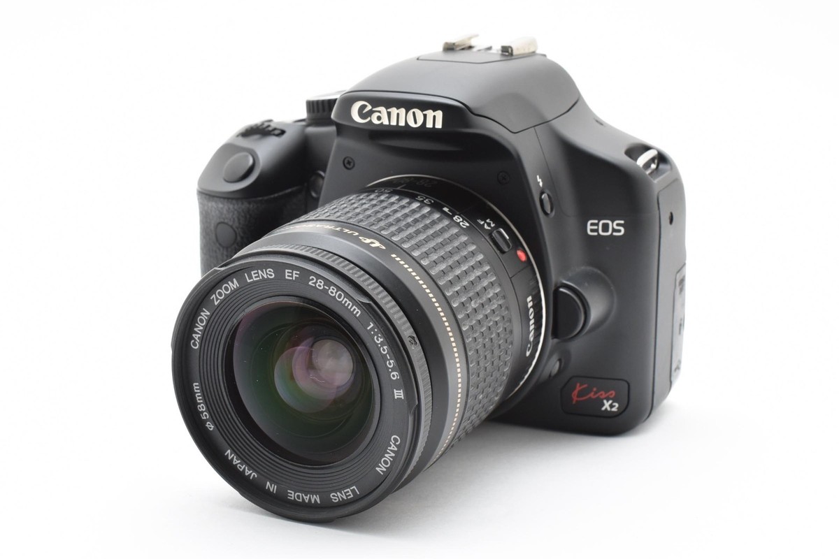 Ex+4] Canon Eos Kiss X2 Rebel Xsi Digital SLR w / EF 28-80mm 3.5
