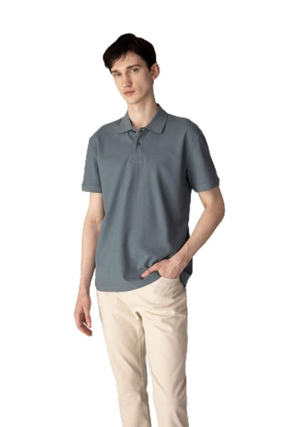 Poloshirt Herren DeFacto Basic, Klassisch, GrößE M, Farbe Blau, Modell-Nr. 12345-image