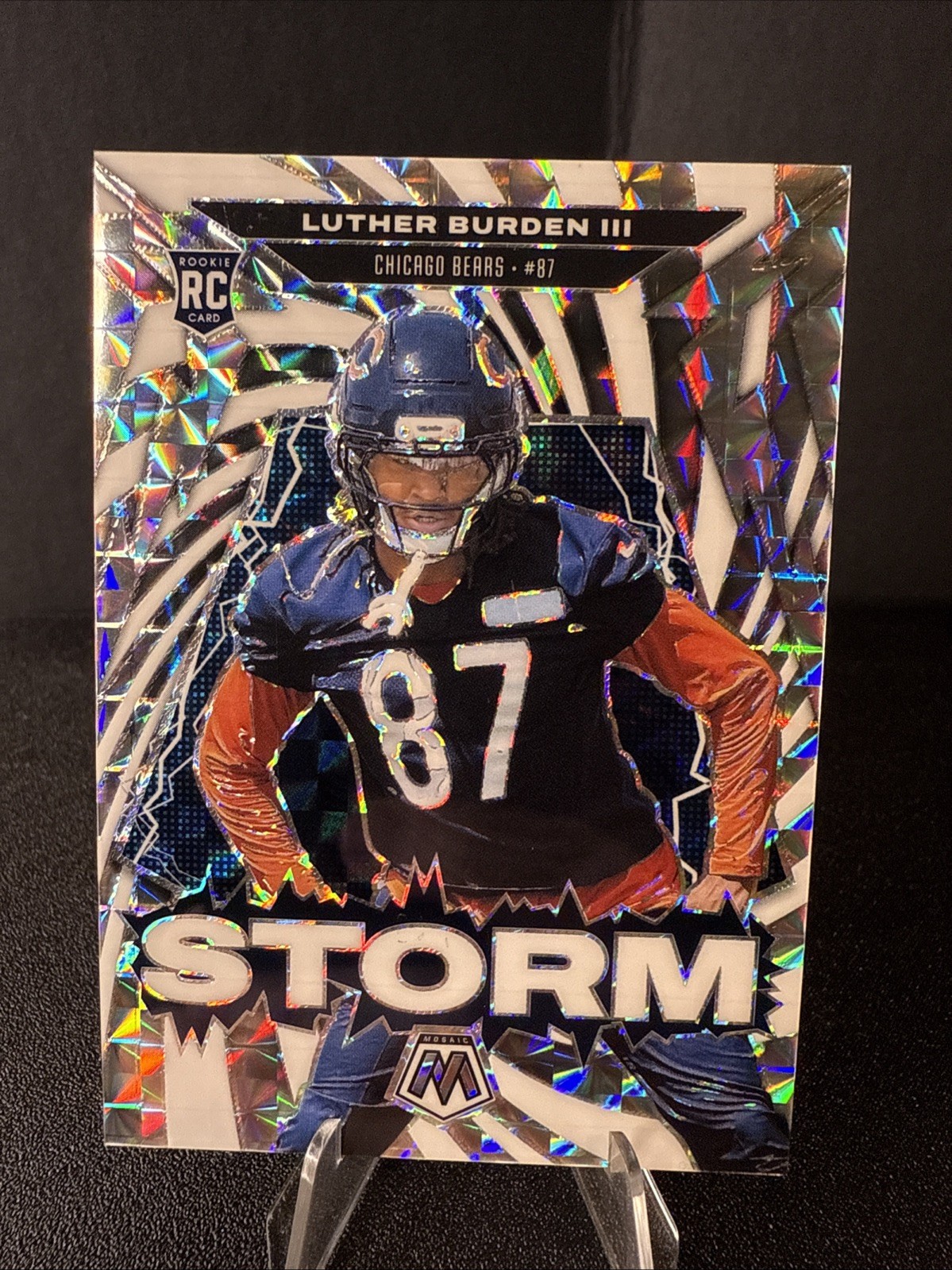 2025 Panini Mosaic LUTHER BURDEN III 8/25 Storm Rookie White Prizm RC #1