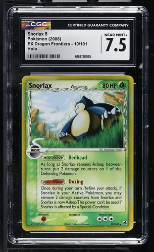 Snorlax δ graded CGC 7.5 for sale on eBay