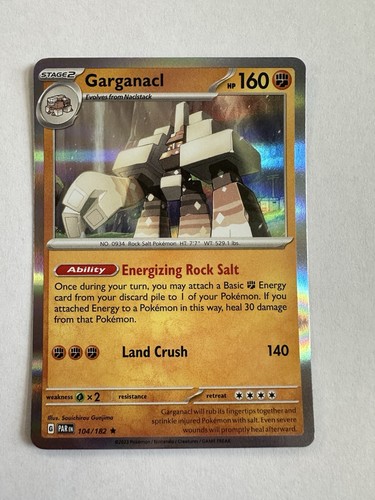 Garganacl 104/182 Rare Paradox Rift Pokemon Holo Near Mint