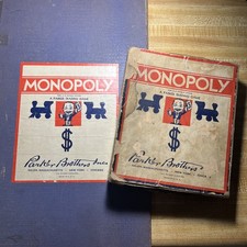 Rare 1935 Monopoly Game w/ Match Board Nearly Complete