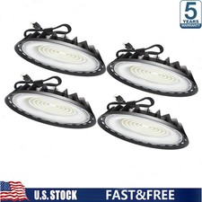 4Pack 200W UFO Led High Bay Light Shop Industrial Commercial Warehouse Gym Light