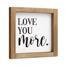 Love You More Sign, 6 Inch Wooden Romantic Valentines Day Gifts, Rustic Wall ...