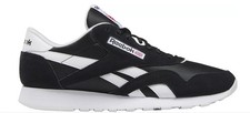 Men's Reebok Classic Nylon 100009273 Running Shoes Black White New 100 Original