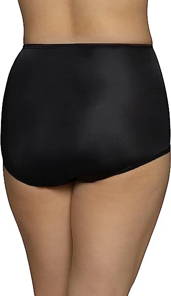 4 pack VANITY FAIR PERFECTLY YOURS RAVISSANT 15712 Nylon Brief Sz -6 /M BLACK - Image 3 of 3