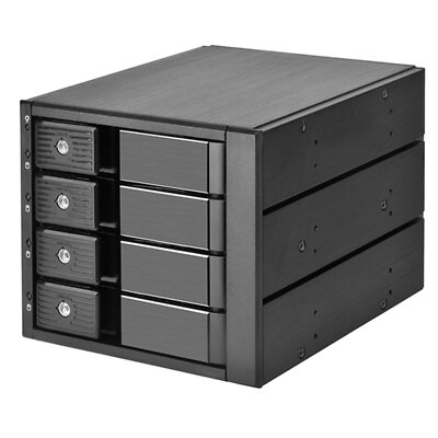 SilverStone FS304B-12G Three 5.25'' Device Bay to Four 3.5'' Trayless HotSwap Cage