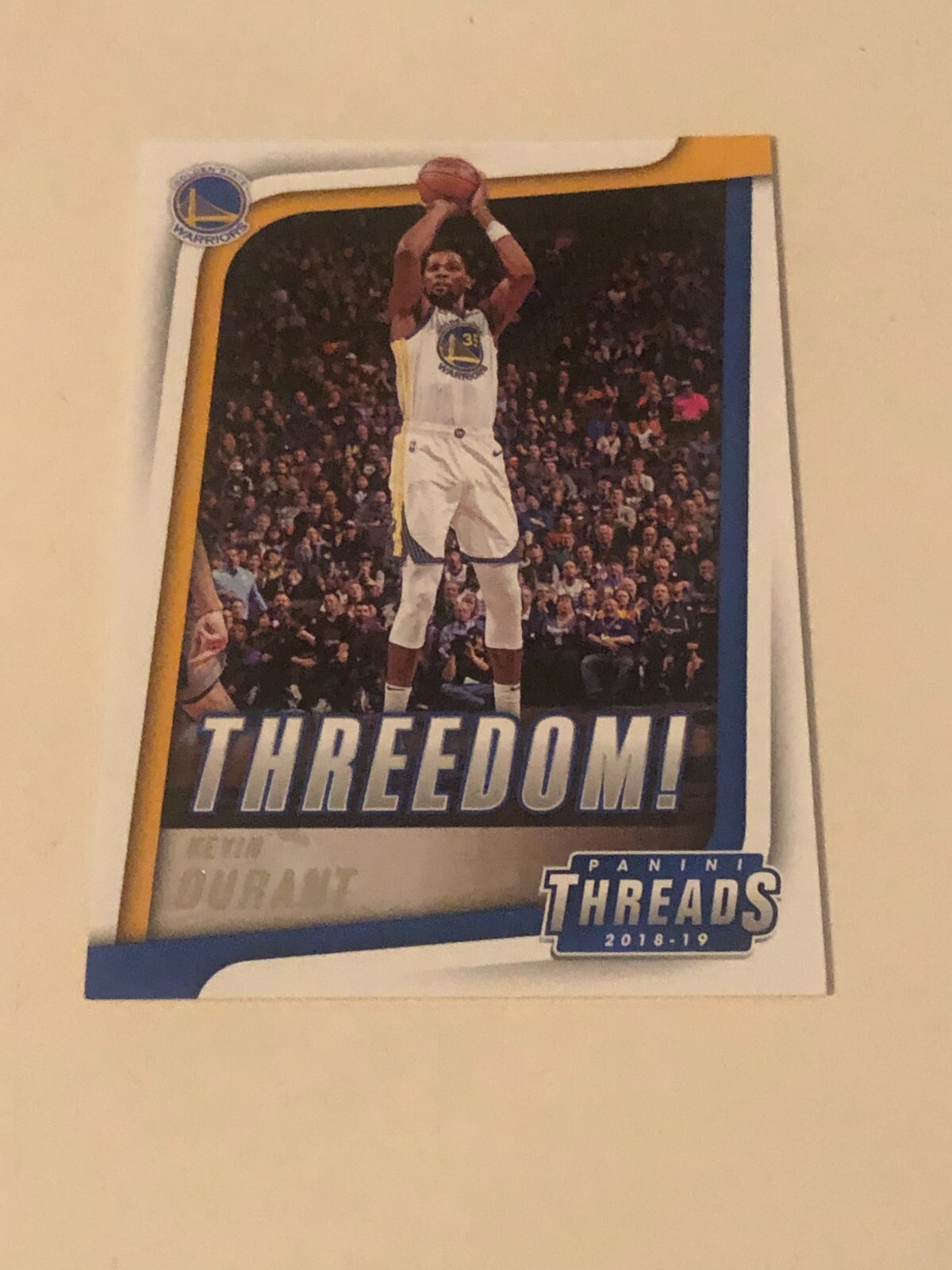2018-19 THREADS THREEDOM! #5 KEVIN DURANT GOLDEN STATE WARRIORS