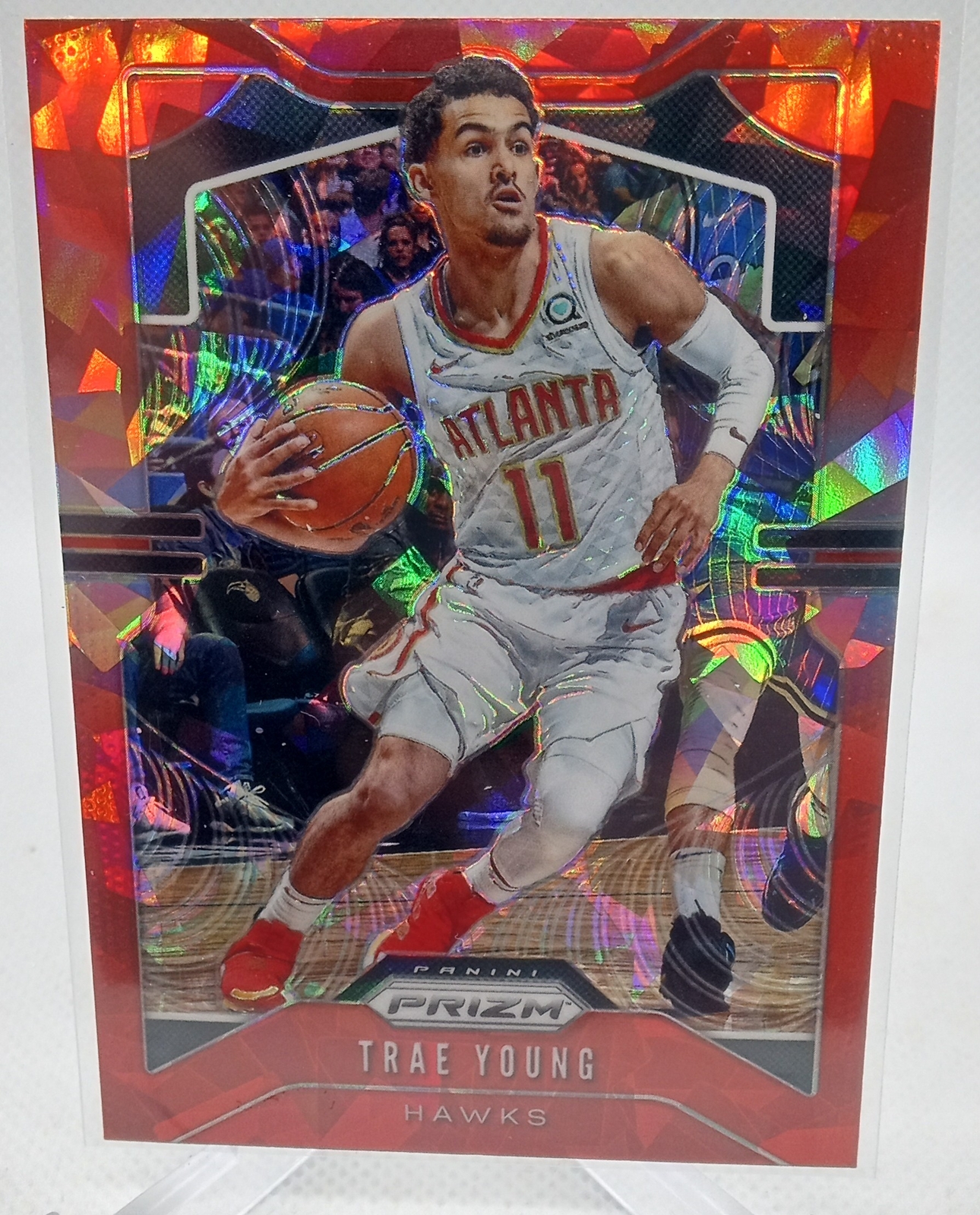 2019-20 Panini Prizm #31 Trae Young Prizms Red Ice