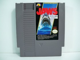 K21i50851 JAWS W/ BOX & INSTRUCTIONS CIB COMPLETE 1987 NES NINTENDO ORIGINAL LJN