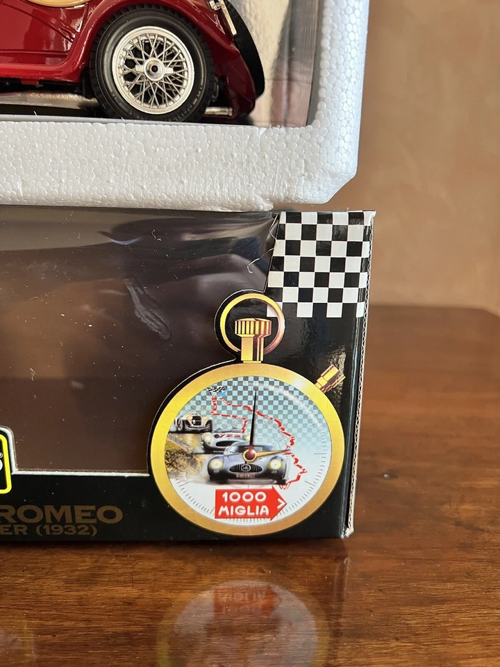 Burago Alfa Romeo 2300 Spider, 1932, Mille Miglia - #90 - 1/18 - COD. 3208 RARE! - Immagine 3 di 4