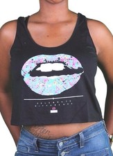 Civil Clothing Womens Black Talk That Talk Muscle Tank Top USA Made! NWT