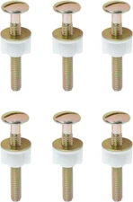 6 Pieces Universal Steel Toilet Seat Bolts, Heavy Duty Hinge Screws  Parts with