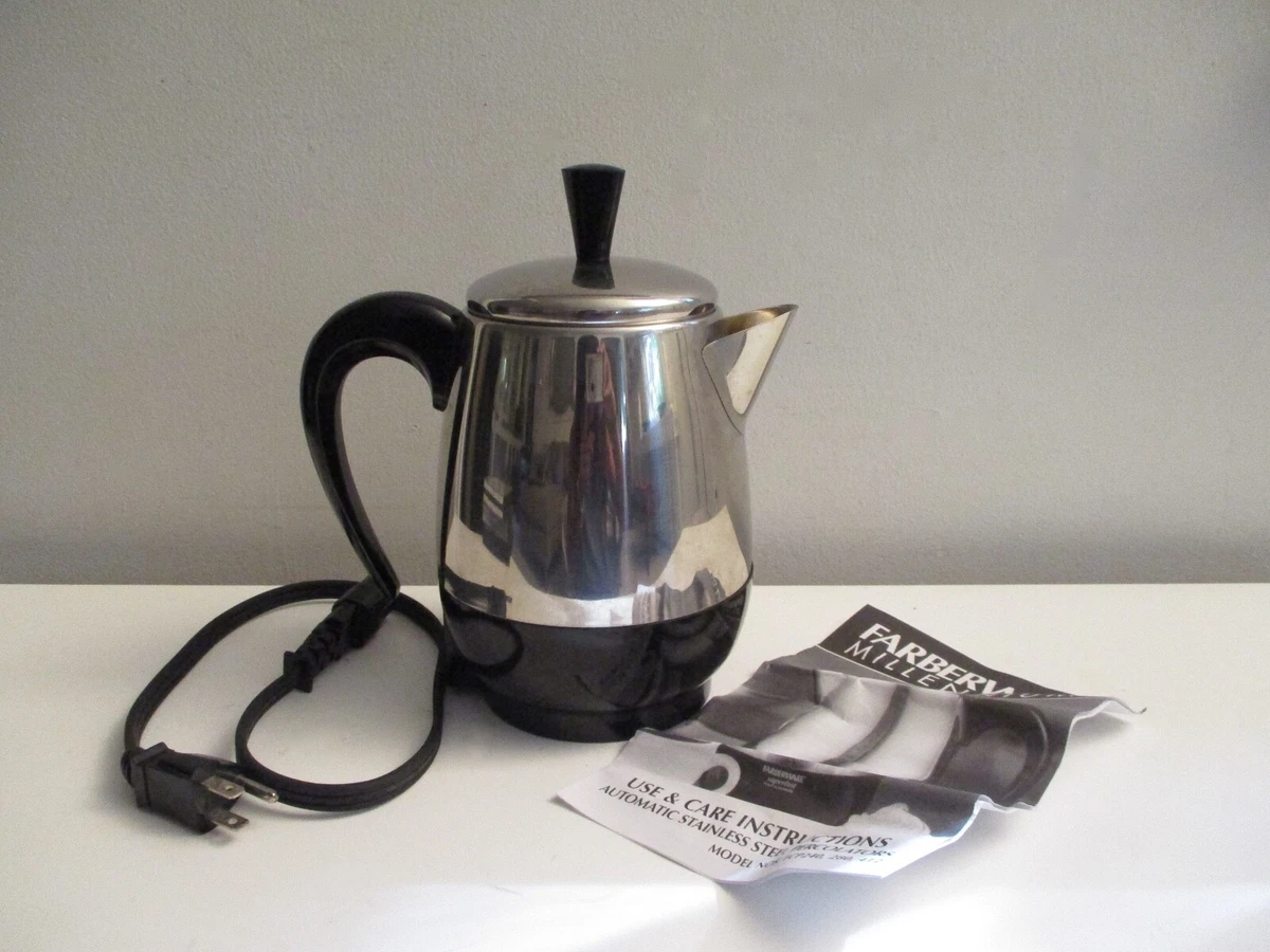 2-4 Cup* Electric Percolator, Stainless Steel, FCP240