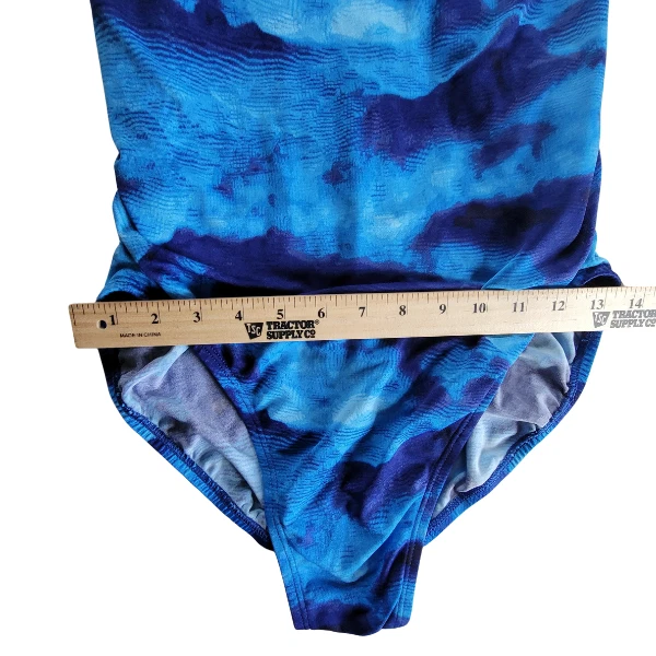 Nike Women's One-Piece Swimsuit Small Blue Racerback Athletic Swimwear #4186 - Image 4 of 4