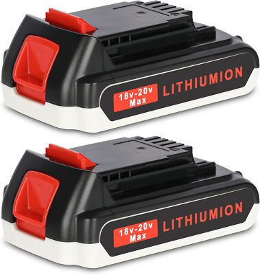 2PACK Für BLACK+DECKER Akku 18V Lithium BL2018 BL1318 BL4018 BL1518 LBXR20 3.0Ah