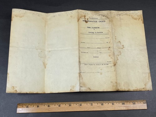 Wolfeboro NH New Hampsire 1954 LUMBER Sale Warrantee Deed Monson Tuttle Name - Bild 2 von 12