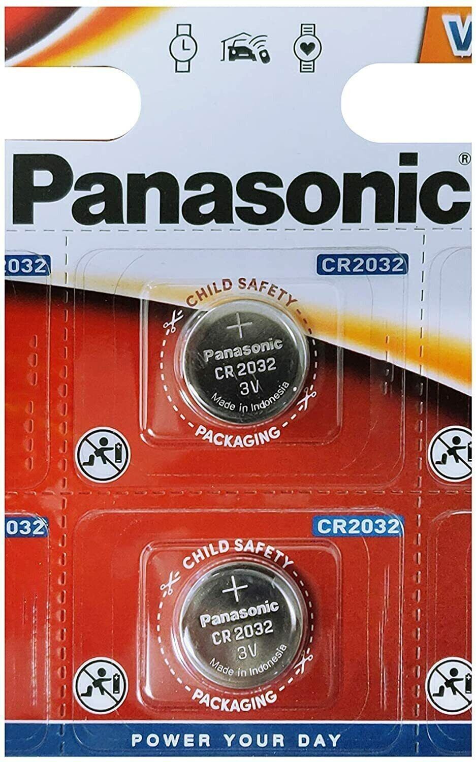 Panasonic CR2032 3V Battery 2032 Batteries Lithium Coin Cell Car Key Fobs Toys eBay