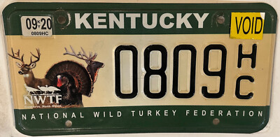 WILDLIFE WILD TURKEY license plate NWTF Hunting Hunter Gobbler